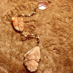 Crystal Mobile - Apophylite, Orange Calcite, Agate